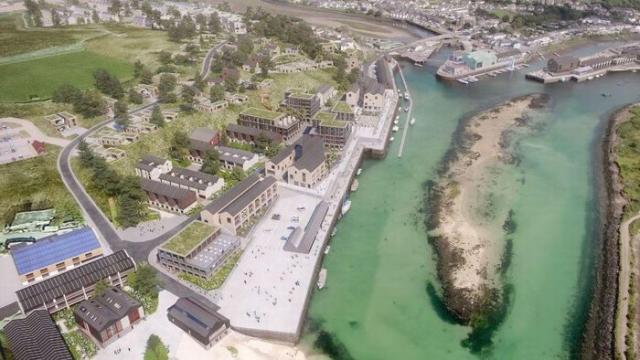 Drone and CGI footage shows what the redevelopment of Hayle harbour could look like 